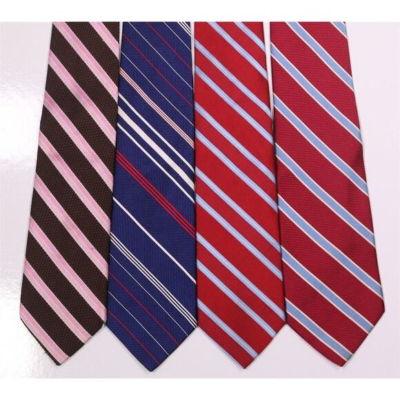 Brooks Brothers Lot of 4 Striped Silk Neckties Ties Made in USA - Picture 1 of 5